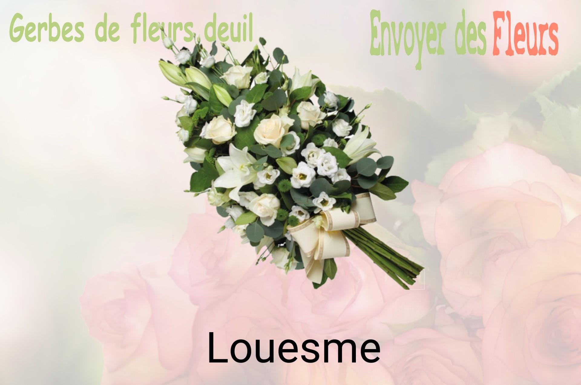 Gerbe de fleurs de deuil livrée à Louesme